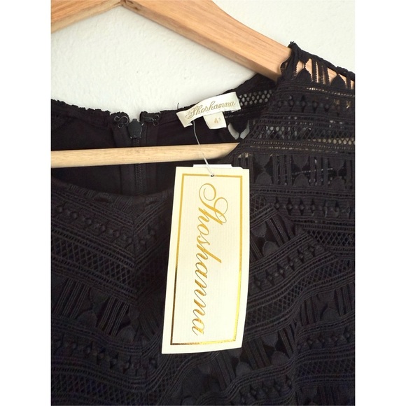 NWT • Shoshanna • Aleona Lace Column Dress in Black - Picture 7 of 9